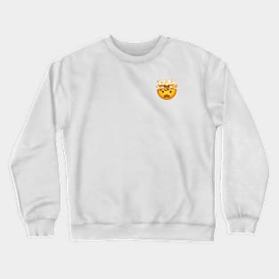 Exploding Head Emoticon Crewneck Sweatshirt